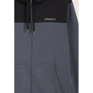 Hooded tracksuit with colorful details and ribbed cuffs Freddy image-2