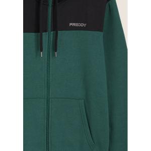 Hooded tracksuit with colorful details and ribbed cuffs Freddy image-2