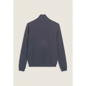 Zippowany sweter w paski z nadrukiem na rękawie Freddy image-1