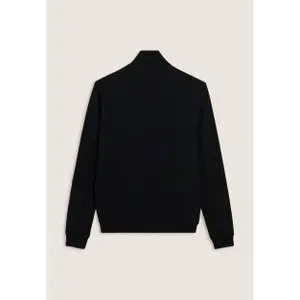 Zippowany sweter w paski z nadrukiem na rękawie Freddy image-1