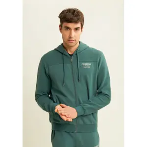 Sweatshirt com capuz efeito camuflado com painéis listrados Freddy image-1