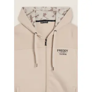 Sweatshirt com capuz efeito camuflado com painéis listrados Freddy image-2