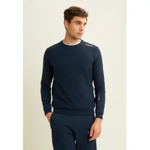 Gestreifter Rundhals-Sweatshirt mit bedrucktem Logo Freddy image-1