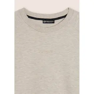 Damen-Sweatshirt mit seitlichem Reißverschluss und glänzenden Drucken Freddy image-2