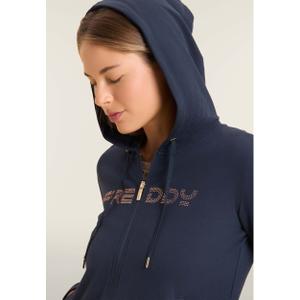 Sweatshirt com capuz zipado com faixa e logo para mulher Freddy image-5