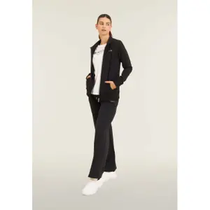 Dames hoodie met rits en hoge kraag met minimalistisch logo Freddy image-2