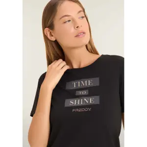 T-shirt με γραφικά γυναίκες Freddy image-5