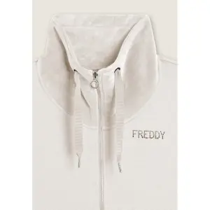 Fleecejacke mit seitlichen Schlitzen aus Samt für Damen Freddy image-2