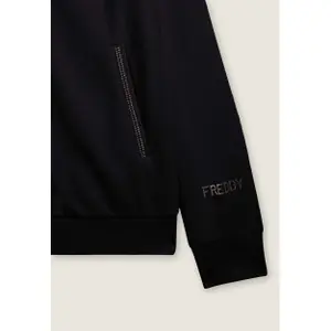 Hochschließender Velours-Sweatshirt für Damen Freddy image-2