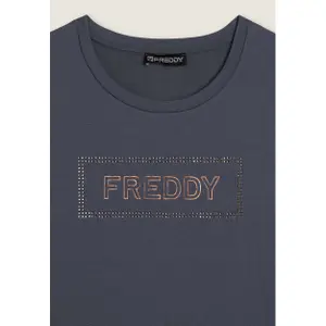 Sweatshirt mit Glitzer-Frontdruck für Damen Freddy image-2