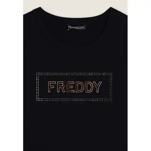 Sweatshirt mit Glitzer-Frontdruck für Damen Freddy image-2