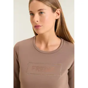 Sweatshirt mit Glitzer-Frontdruck für Damen Freddy image-5
