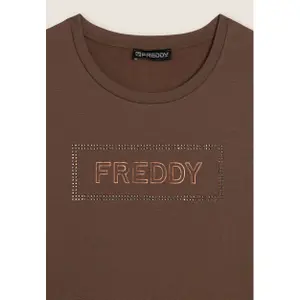 Sweatshirt mit Glitzer-Frontdruck für Damen Freddy image-6