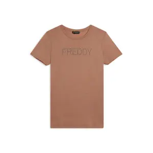 Τε-Shirts με δίχρωμο λογότυπο από παγέτες για γυναίκες Freddy image-0