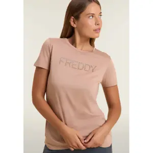 Τε-Shirts με δίχρωμο λογότυπο από παγέτες για γυναίκες Freddy image-5