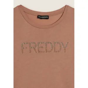 Τε-Shirts με δίχρωμο λογότυπο από παγέτες για γυναίκες Freddy image-6