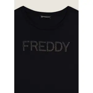 Τε-Shirts με δίχρωμο λογότυπο από παγέτες για γυναίκες Freddy image-2