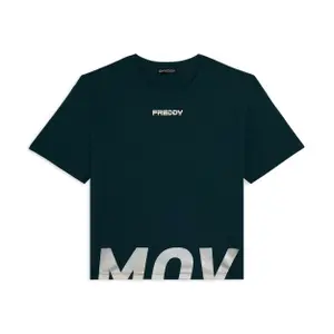 Γυναικείο crop T-shirt με πλαϊνές σχισμές Freddy image-0