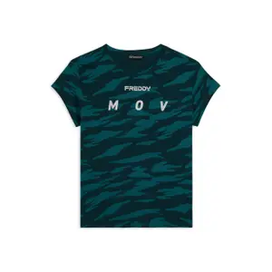 Γυναικείο T-shirt με εκτυπώσεις και φτερά στις μανίκες Freddy image-0