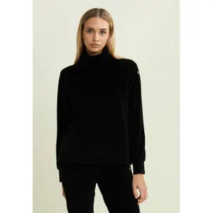 Gestreifter Chenille-Sweatshirt mit Stehkragen für Frauen Freddy image-2