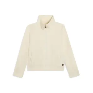 Damen Cropped Sweatshirt mit Stehkragen aus Chenille mit Reißverschluss Freddy image-0