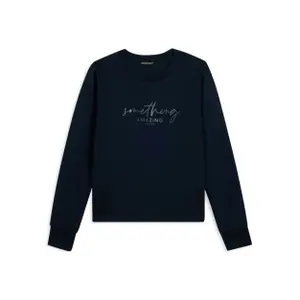Rundhals-Sweatshirt aus Viskose mit Glitzer für Damen Freddy image-0