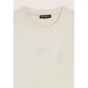 Rundhals-Sweatshirt aus Viskose mit Glitzer für Damen Freddy image-2