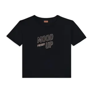 T-shirt με εκτύπωση γυναίκες με φαρδιά μανίκια Freddy Mood Up image-0
