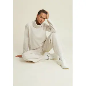 Byxor med breda ben, stickad effekt, dam Freddy image-4