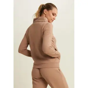 Damen Stehkragen Zip-Hoodie mit dekorativen Mikro-Zöpfen Freddy image-4