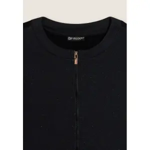 Damski wizytowy sweter z zamkiem błyskawicznym z lureksu Freddy image-6