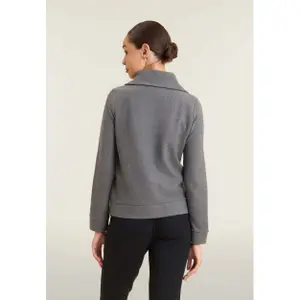 Damen Strick-Design Stehkragen Zip-Hoodie Freddy image-4