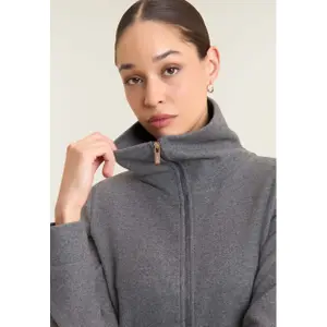 Damen Strick-Design Stehkragen Zip-Hoodie Freddy image-5