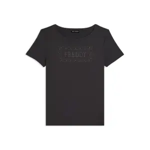 Τ-shirt με λογότυπο από παγιέτες για γυναίκες Freddy image-0