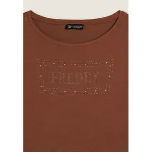 Τ-shirt με λογότυπο από παγιέτες για γυναίκες Freddy image-2