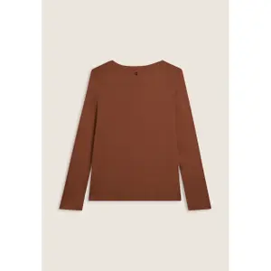 Langarm T-Shirt mit Pailletten-Logo für Damen Freddy image-1