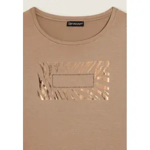 Langarm T-Shirt mit Pailletten-Logo für Damen Freddy image-2