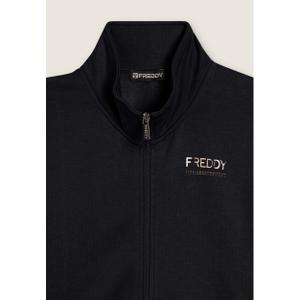 Classic fit tracksuit with a high collar and sequin details for women Freddy image-2