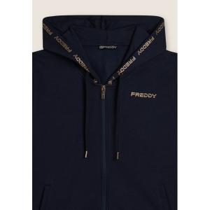 Hooded tracksuit with a contrasting gold logo for women Freddy image-2