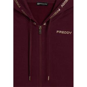 Hooded tracksuit with a contrasting gold logo for women Freddy image-6