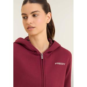 Hooded tracksuit with animal print and side slits for women Freddy image-5