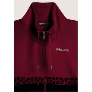 Zipped tracksuit with high collar decorated with animal effect decorative pieces for women Freddy image-2