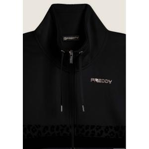 Zipped tracksuit with high collar decorated with animal effect decorative pieces for women Freddy image-2