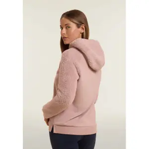 Damen Hoodie mit gekreuzter Kapuze und Sherpa-Ärmeln Freddy image-4