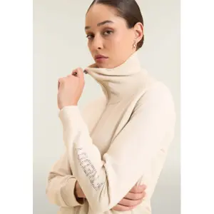 Damen Sweatshirt mit umklappbarem Kragen Freddy image-5