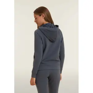Damen Kapuzenpullover mit durchgehendem Reißverschluss und Stehkragen Freddy image-4