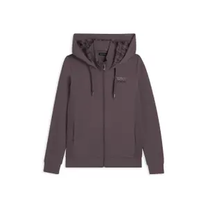 Damen Kapuzenpullover mit durchgehendem Reißverschluss und Stehkragen Freddy image-0