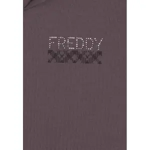 Damen Kapuzenpullover mit durchgehendem Reißverschluss und Stehkragen Freddy image-2