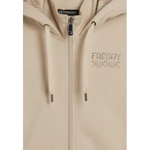 Sweatshirt à capuche zippé à col mantant femme Freddy image-6