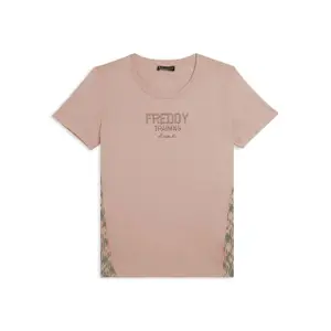 Γυναικείο ραγλάν T-shirt με γεωμετρικό διακοσμητικό στοιχείο Freddy image-0
